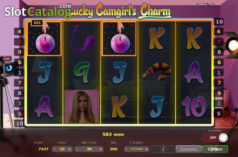 Bildschirm5. Lucky Camgirls Charm slot