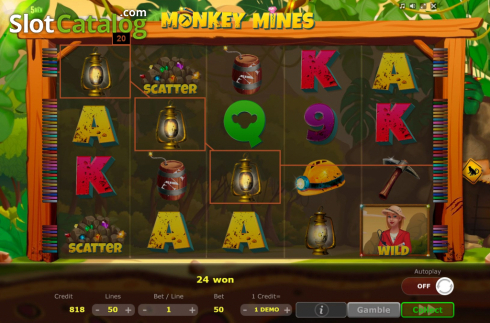 Win Screen 2. Monkey Mines slot