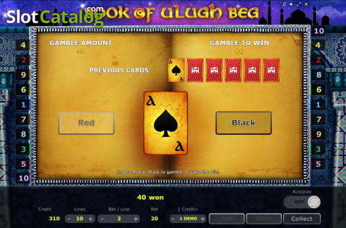 Gamble. Book of Ulugh Beg slot