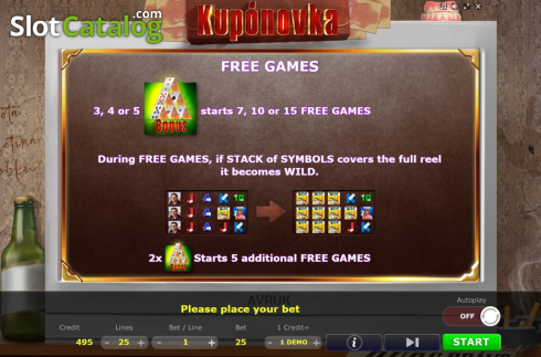 Features 2. Kuponovka slot