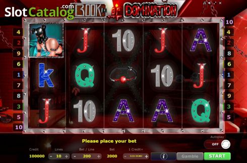 Reel Screen. Book of Domination slot