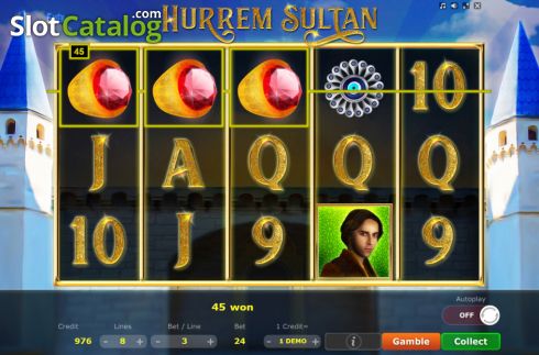 Win screen. Hurrem Sultan slot