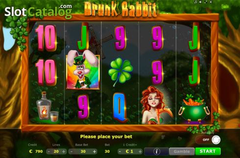 Reels Screen 2. Drunk Rabbit slot