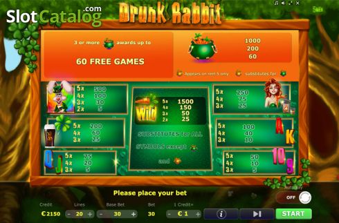 Bildschirm9. Drunk Rabbit slot