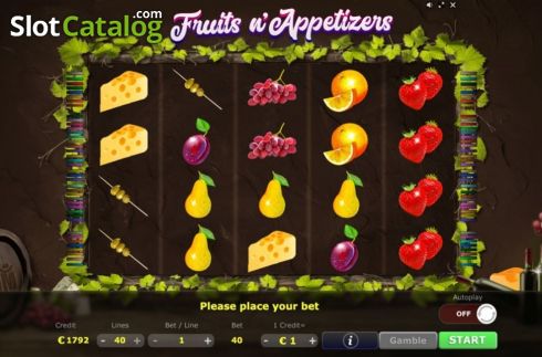 Ekran2. Fruits n Appetizers yuvası