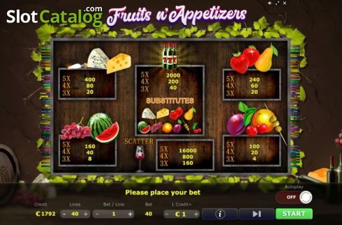 Ekran8. Fruits n Appetizers yuvası