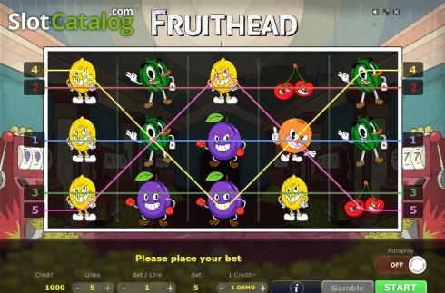 Reels Screen. Fruithead slot