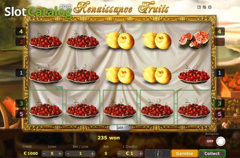 画面4. Renaissance Fruits カジノスロット