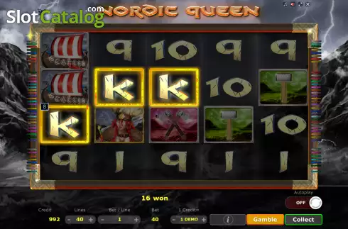 Win screen 2. Nordic Queen slot