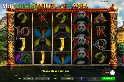 Win screen. Wilds of Asia slot