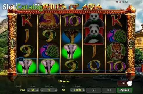 画面4. Wilds of Asia カジノスロット