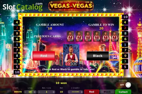 Risk Game screen. Vegas-Vegas slot