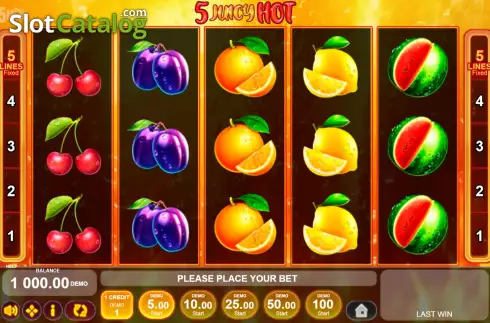 Game screen. 5 Juicy Hot slot