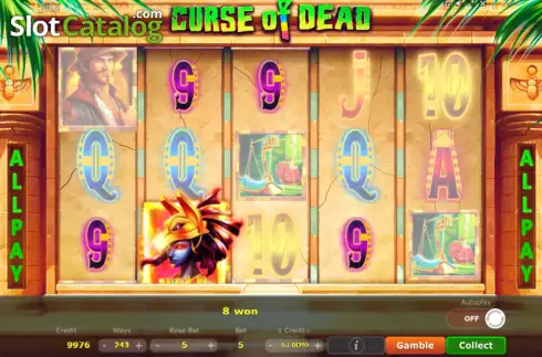 Win screen 2. Curse of Dead slot