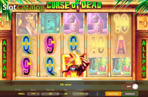 Win screen 3. Curse of Dead slot