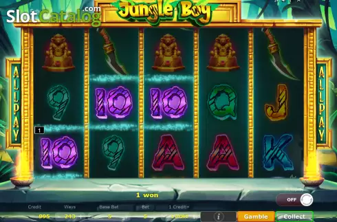 Écran3. Jungle Boy (Five Men Games) Machine à sous