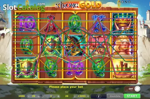 Game screen. Strong Gold slot