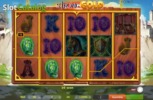 Win screen. Strong Gold slot