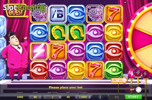 Reels screen. Mr. First's Quest slot
