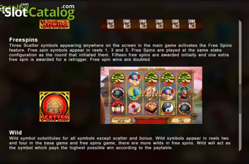 Features. Kung Fu Coins slot