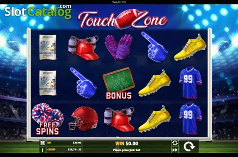 Reel screen. Touch Zone slot