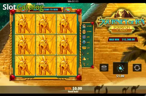 Game screen. Journey of Ra slot