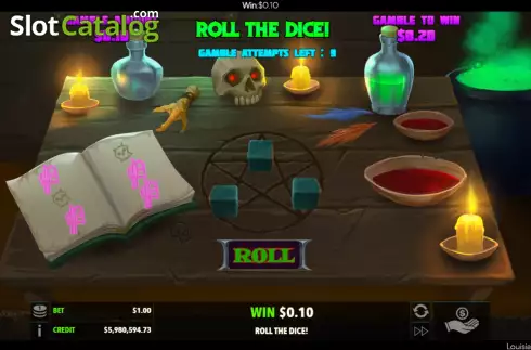 Gamble / Risk Game screen. Louisiana Voodoo Queen slot