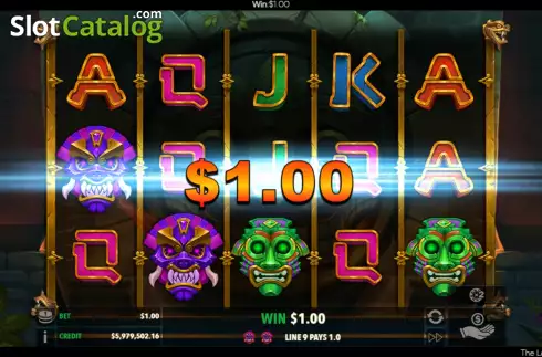 Win screen. The Lost Mayan Prophecy slot