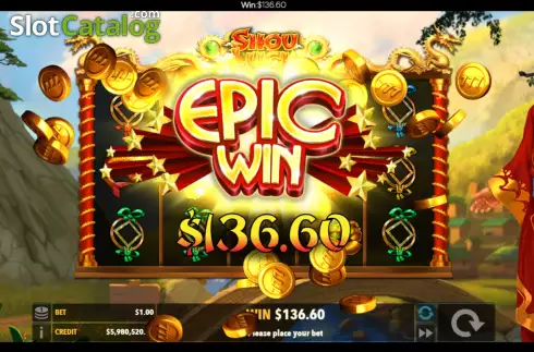 Epic Win screen. Shou Luck slot
