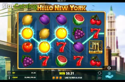Win screen. Hello New York slot