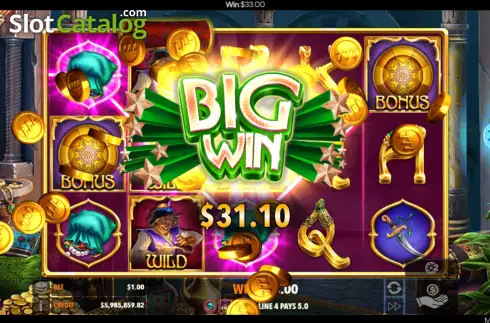 Big Win screen. Millionaire Super Wins slot