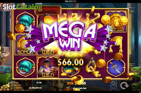 Mega Win screen. Millionaire Super Wins slot