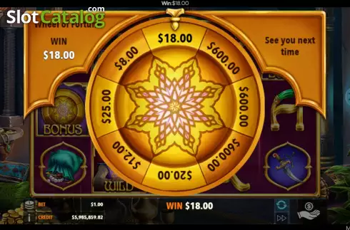 Win Bonus Game screen. Millionaire Super Wins slot