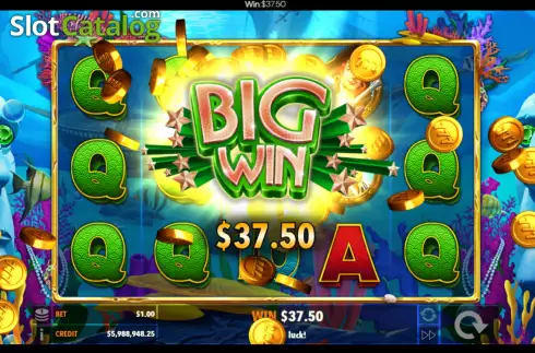 Big Win screen. Lucky Plunder slot