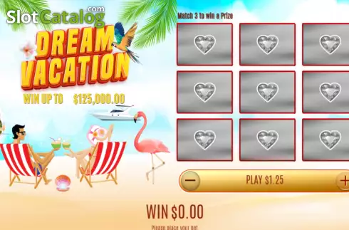 Game screen. Dream Vacation slot