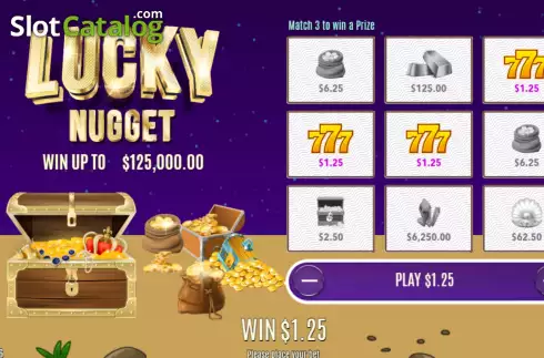 Win screen. Lucky Nugget slot