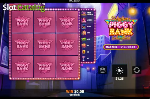 Game screen 2. Fabulous Piggy Bank Scratch Card slot