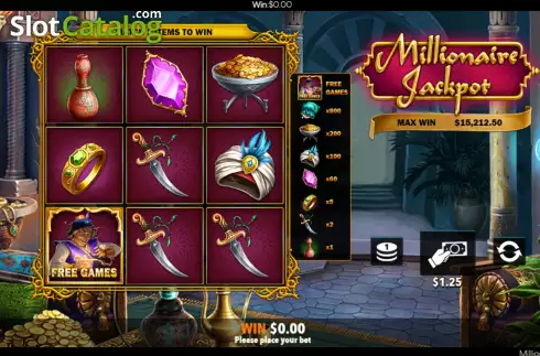 Game screen. Millionaire Jackpot slot