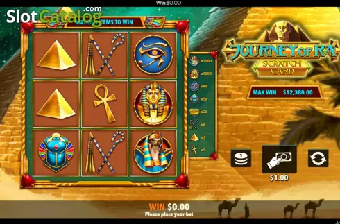 Game screen. Journey of Ra Scratch Card slot