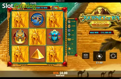 Game screen 3. Journey of Ra Scratch Card slot