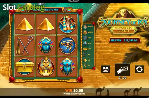 Game screen 4. Journey of Ra Scratch Card slot