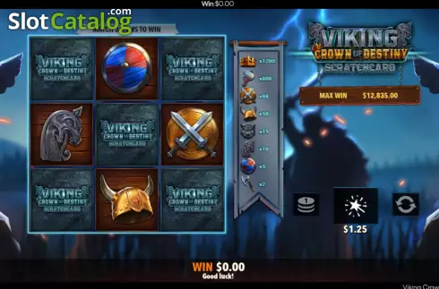 Game screen 3. Viking Crown Scratchcard slot