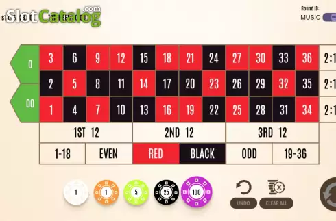 Game Screen. American Roulette (Flipluck) slot