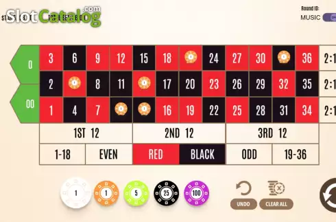 Game Screen 2. American Roulette (Flipluck) slot