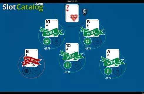 Game Screen 4. Multihand Casino War slot