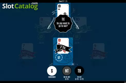 Game Screen 5. Multihand Casino War slot