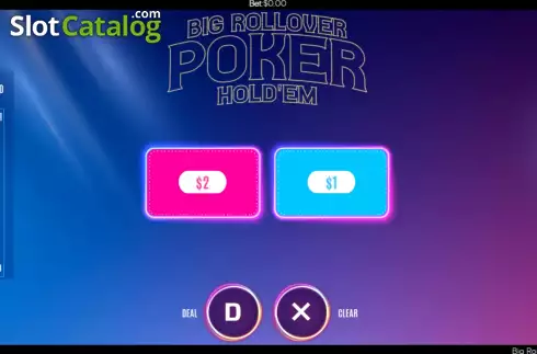 Game Screen 3. Big Rollover Poker Hold'em slot