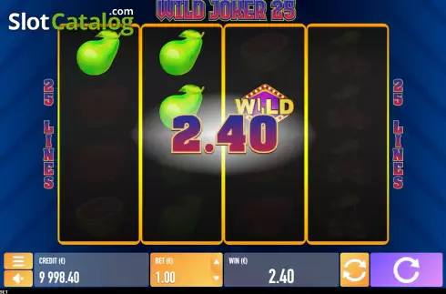 Win screen 2. Wild Joker 25 slot