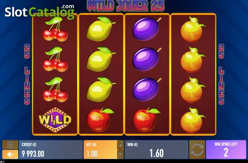 Free Spins screen 3. Wild Joker 25 slot