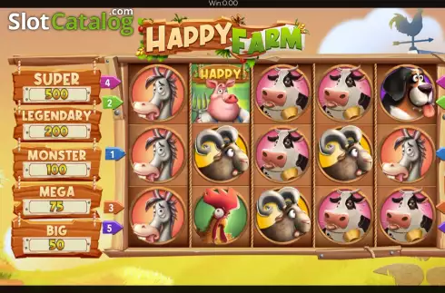Game screen. Happy Farm (Flipluck) slot